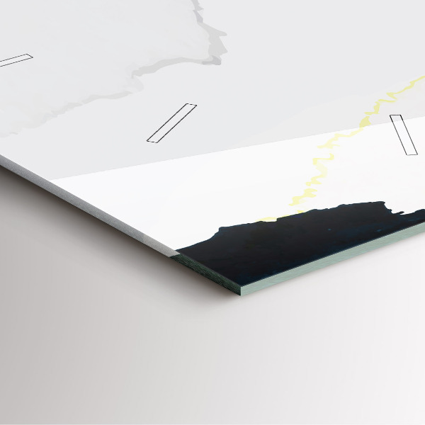 Ceas pătrat de perete din sticlă Pete de abstracție