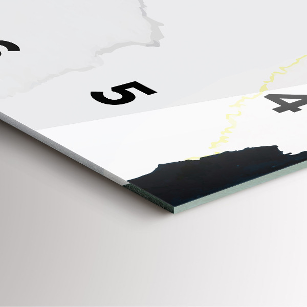 Ceas pătrat de perete din sticlă Pete de abstracție