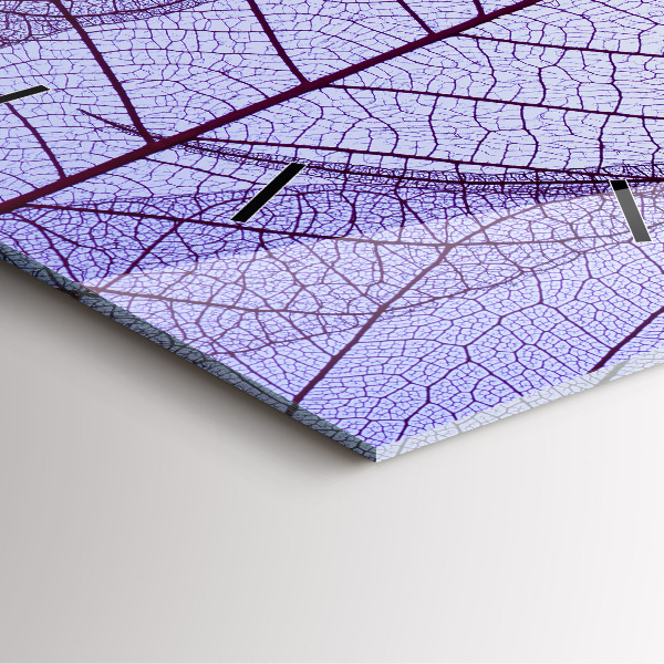 Ceas pătrat de perete din sticlă Frunze – natura