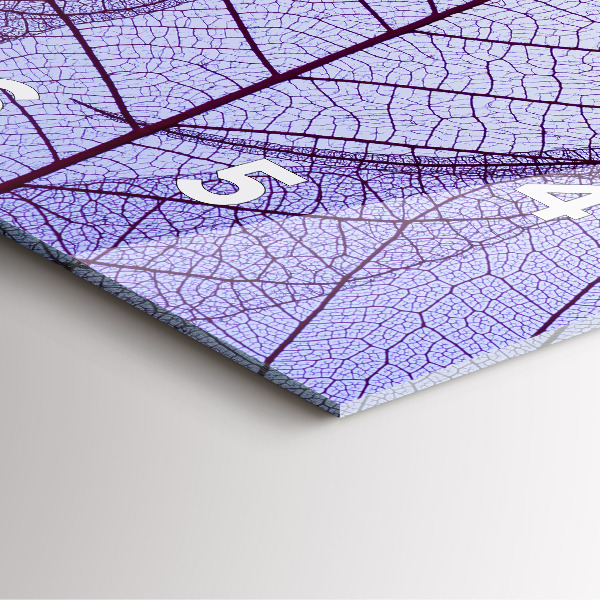 Ceas pătrat de perete din sticlă Frunze – natura