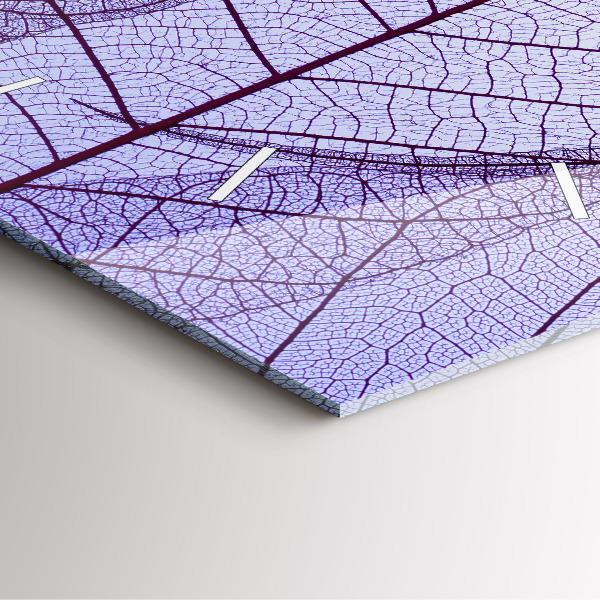 Ceas pătrat de perete din sticlă Frunze – natura