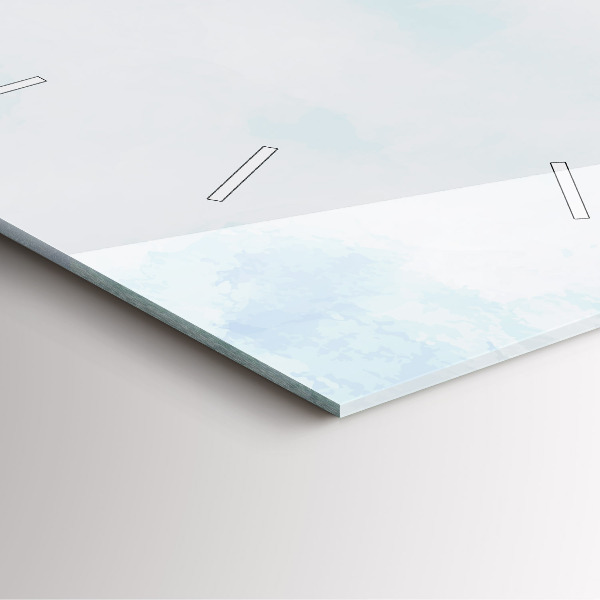 Ceas pătrat de perete din sticlă Schița plantei