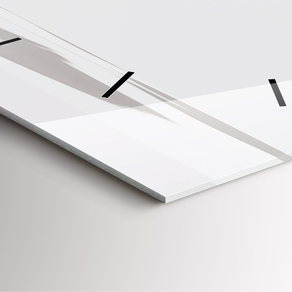 Ceas pătrat de perete din sticlă Frunze abstracte