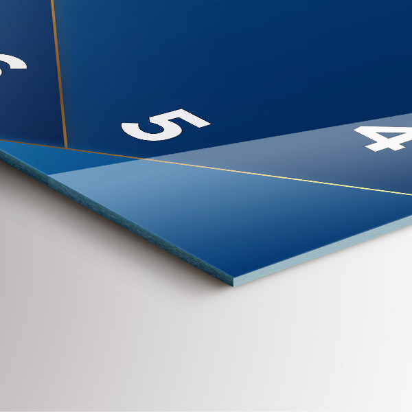 Ceas pătrat de perete din sticlă Abstracția ornamentală