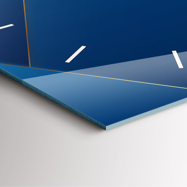 Ceas pătrat de perete din sticlă Abstracția ornamentală