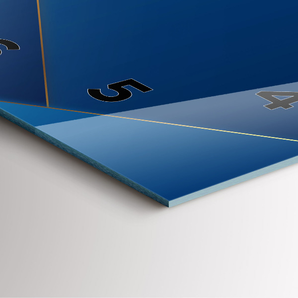 Ceas pătrat de perete din sticlă Abstracția ornamentală