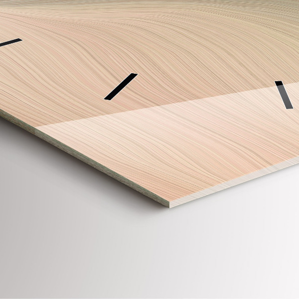 Ceas pătrat de perete din sticlă Abstracția valurilor