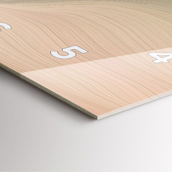 Ceas pătrat de perete din sticlă Abstracția valurilor