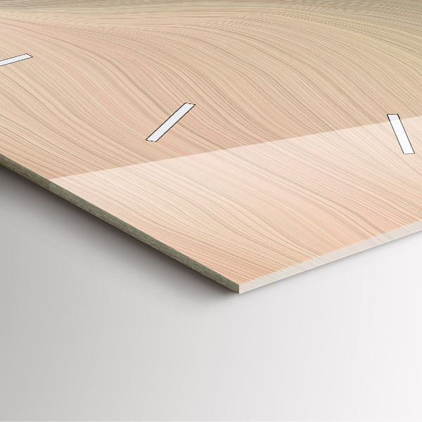 Ceas pătrat de perete din sticlă Abstracția valurilor