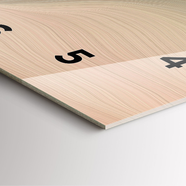 Ceas pătrat de perete din sticlă Abstracția valurilor