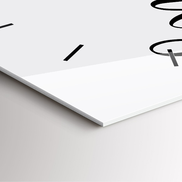 Ceas pătrat de perete din sticlă Inscripție de familie și inimă