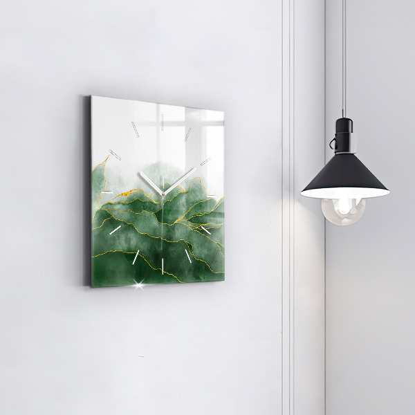 Ceas pătrat de perete din sticlă Lasă abstractia