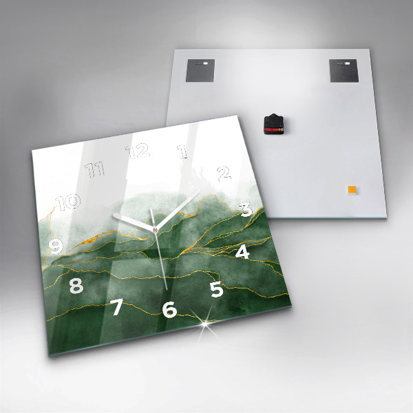 Ceas pătrat de perete din sticlă Lasă abstractia