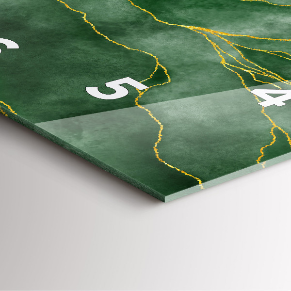 Ceas pătrat de perete din sticlă Lasă abstractia