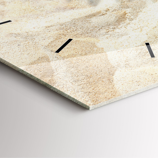 Ceas pătrat de perete din sticlă Umbra unui palmier în nisip