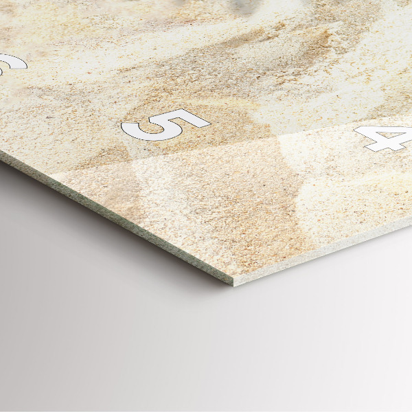 Ceas pătrat de perete din sticlă Umbra unui palmier în nisip