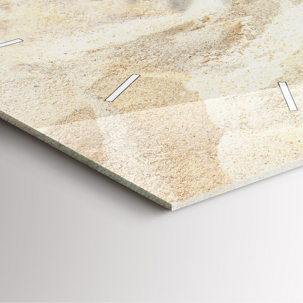 Ceas pătrat de perete din sticlă Umbra unui palmier în nisip