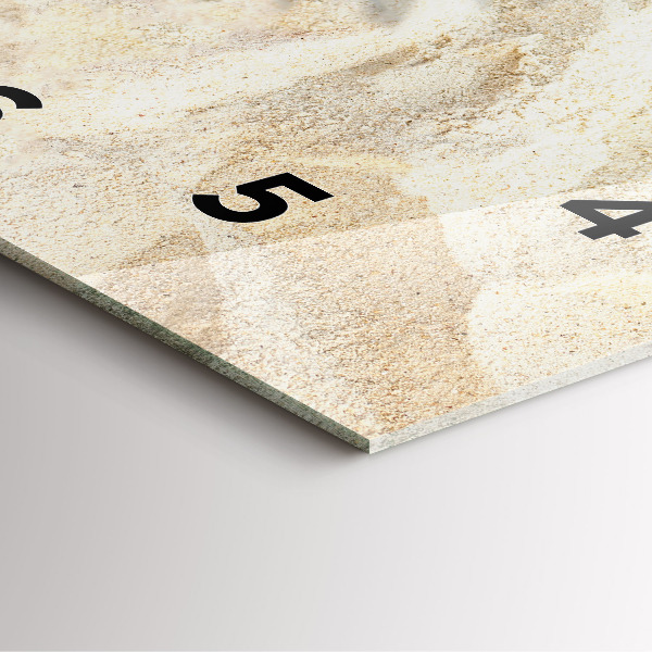 Ceas pătrat de perete din sticlă Umbra unui palmier în nisip