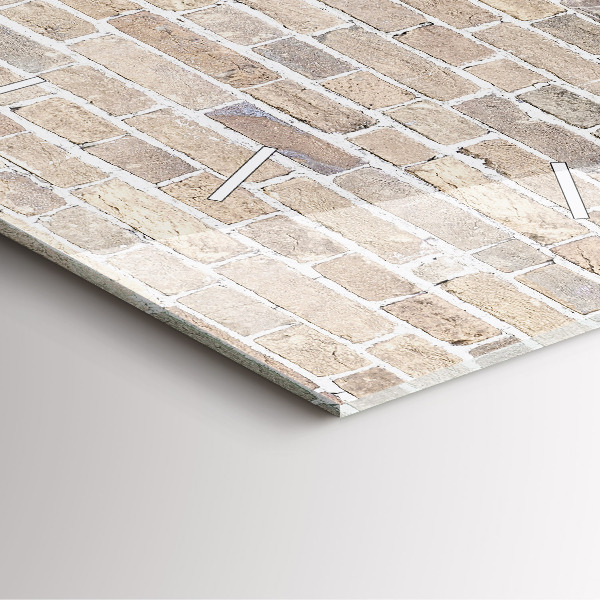 Ceas pătrat de perete din sticlă Zid de cărămidă