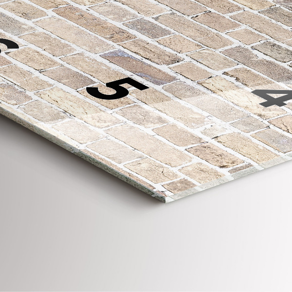 Ceas pătrat de perete din sticlă Zid de cărămidă