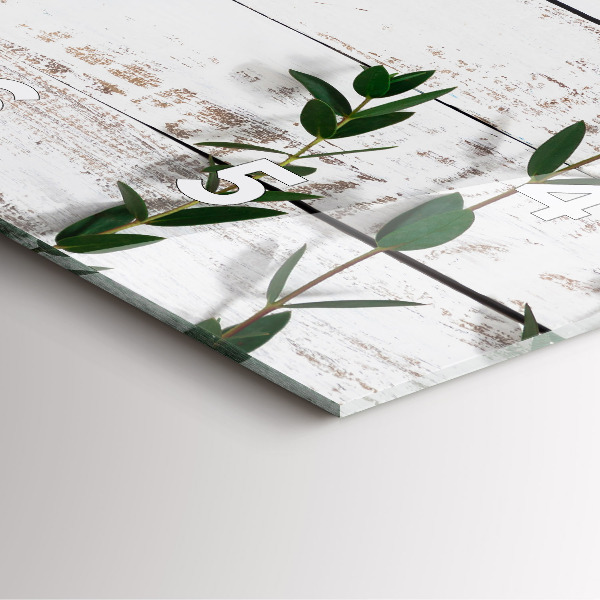 Ceas pătrat de perete din sticlă Scânduri luminoase din lemn