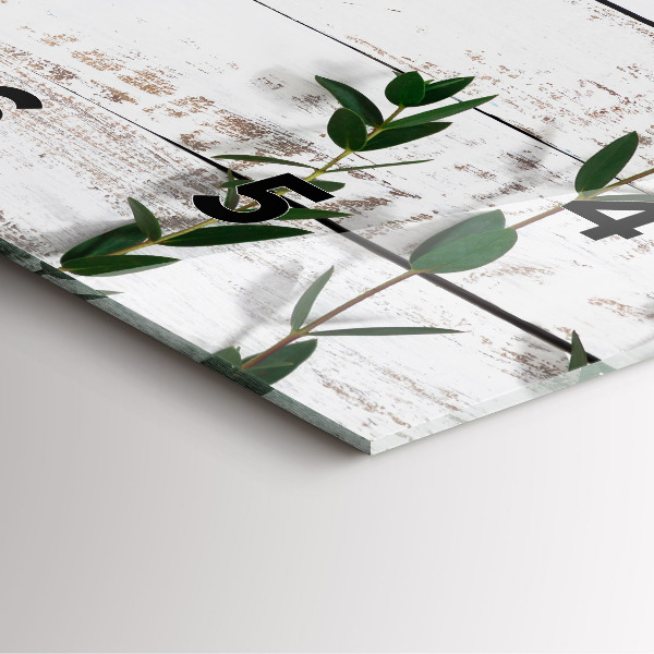 Ceas pătrat de perete din sticlă Scânduri luminoase din lemn