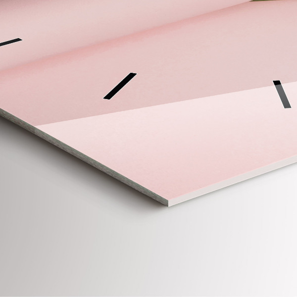 Ceas pătrat de perete din sticlă Buchet de flori de lalele