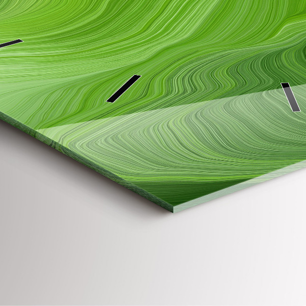 Ceas pătrat de perete din sticlă Valuri moderne