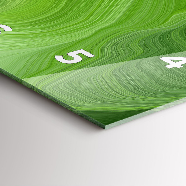 Ceas pătrat de perete din sticlă Valuri moderne