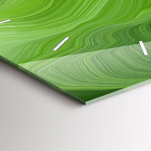 Ceas pătrat de perete din sticlă Valuri moderne