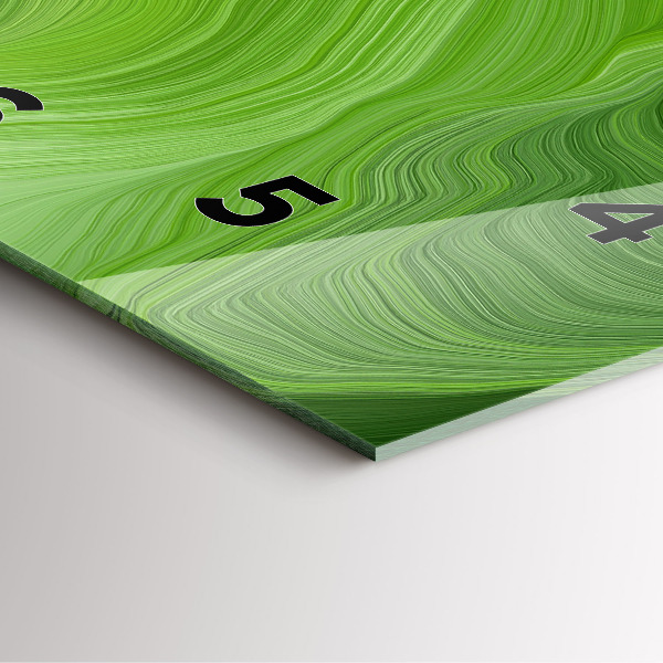 Ceas pătrat de perete din sticlă Valuri moderne