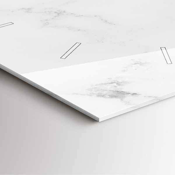 Ceas pătrat de perete din sticlă Marmură elegantă