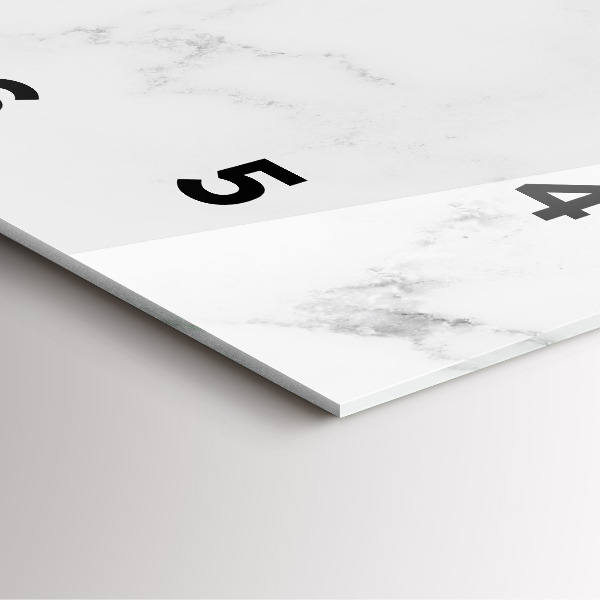 Ceas pătrat de perete din sticlă Marmură elegantă