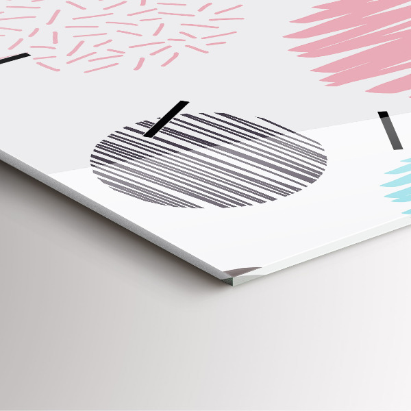 Ceas pătrat de perete din sticlă Model geometric