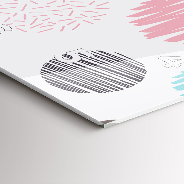 Ceas pătrat de perete din sticlă Model geometric