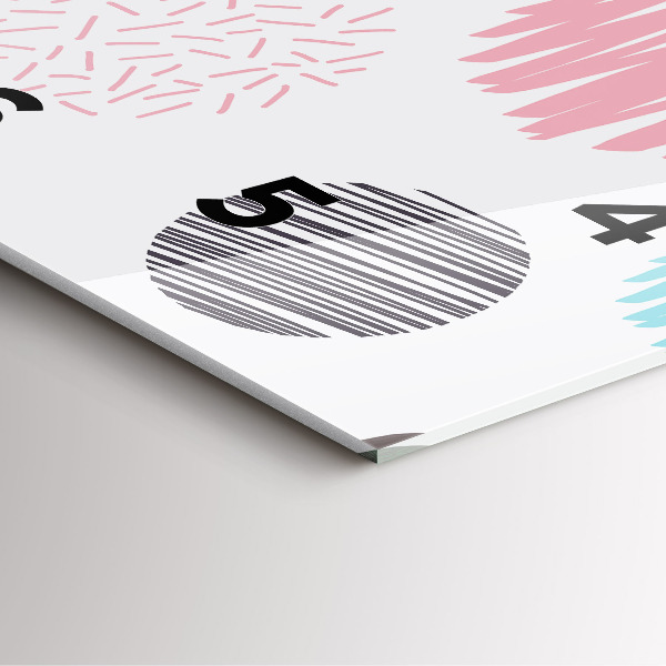 Ceas pătrat de perete din sticlă Model geometric