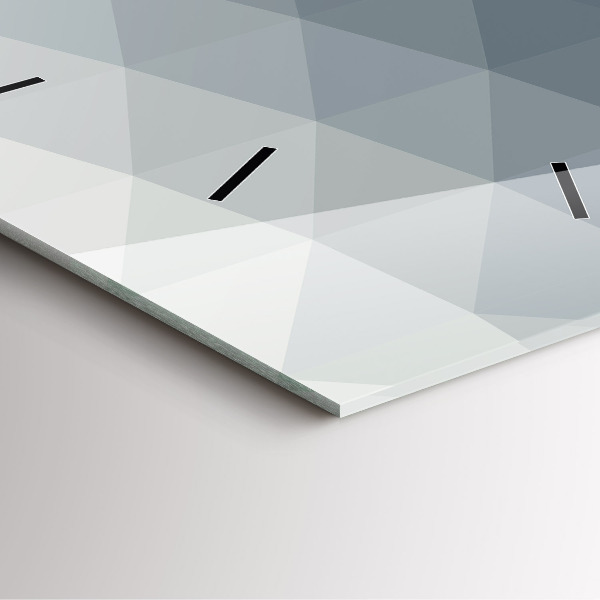 Ceas pătrat de perete din sticlă Abstracție gri