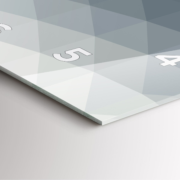 Ceas pătrat de perete din sticlă Abstracție gri