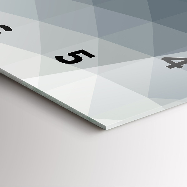 Ceas pătrat de perete din sticlă Abstracție gri