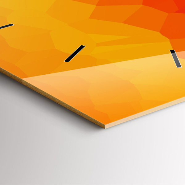 Ceas pătrat de perete din sticlă Abstracție colorată