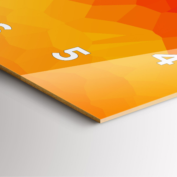 Ceas pătrat de perete din sticlă Abstracție colorată