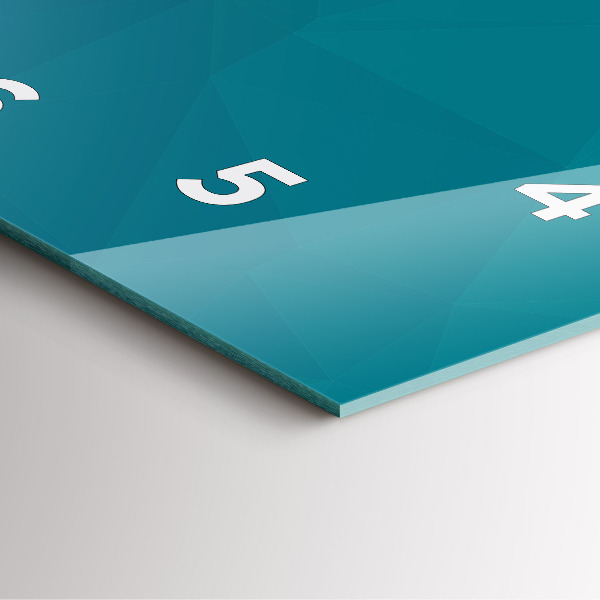 Ceas pătrat de perete din sticlă Abstracția nautică