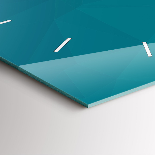 Ceas pătrat de perete din sticlă Abstracția nautică