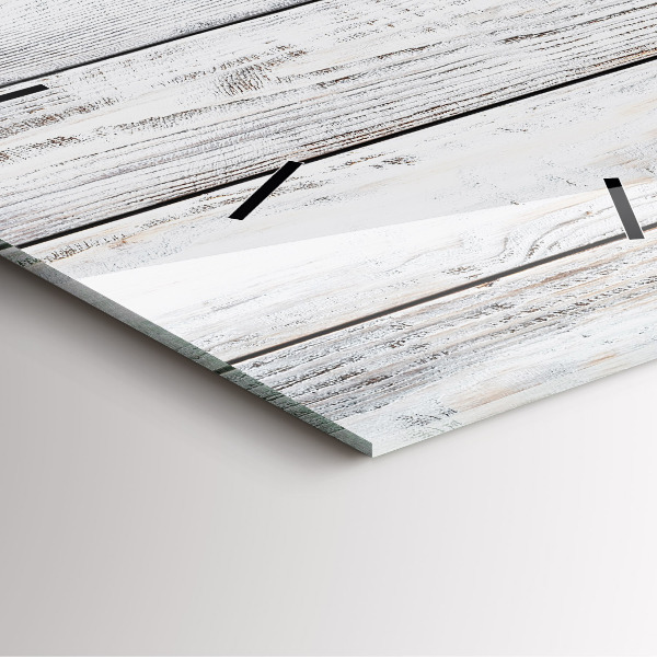 Ceas pătrat de perete din sticlă Scânduri vopsite