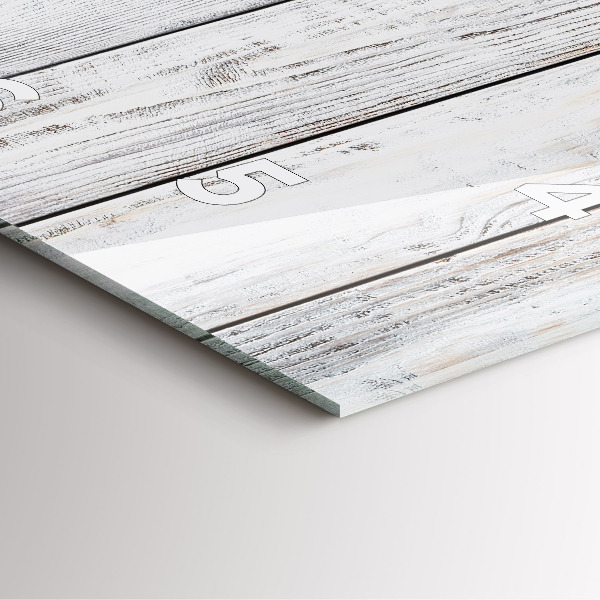 Ceas pătrat de perete din sticlă Scânduri vopsite