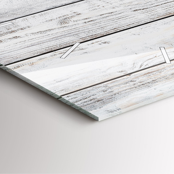 Ceas pătrat de perete din sticlă Scânduri vopsite