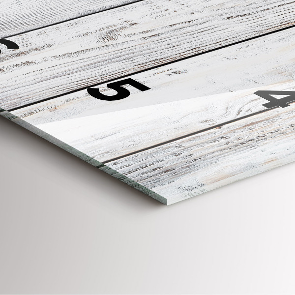 Ceas pătrat de perete din sticlă Scânduri vopsite