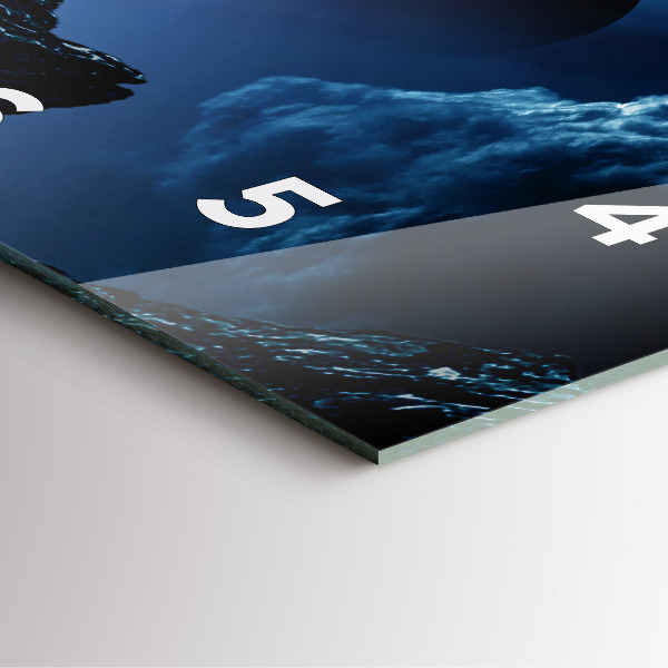 Ceas pătrat de perete din sticlă Galaxie mare