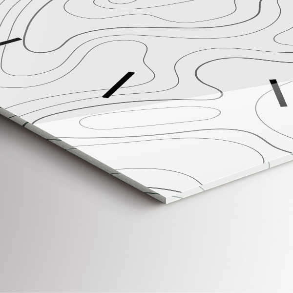 Ceas pătrat de perete din sticlă Pete de abstracție