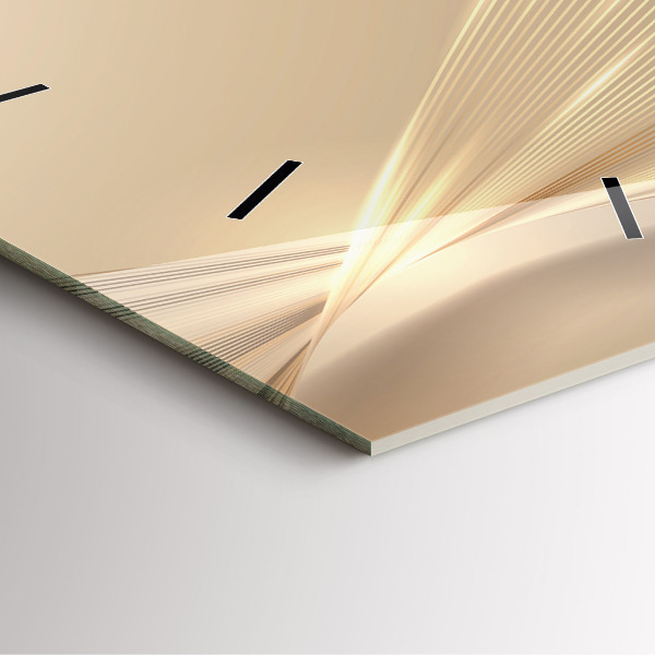 Ceas pătrat de perete din sticlă Lumină abstractă